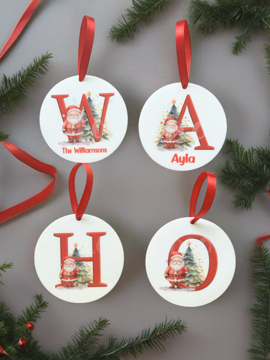 Personalised Santa Christmas Bauble