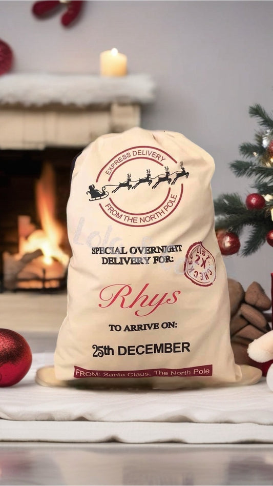 Personalised Christmas Santa Sack 70x50cm Large