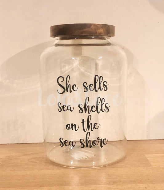 She sells sea shells jar