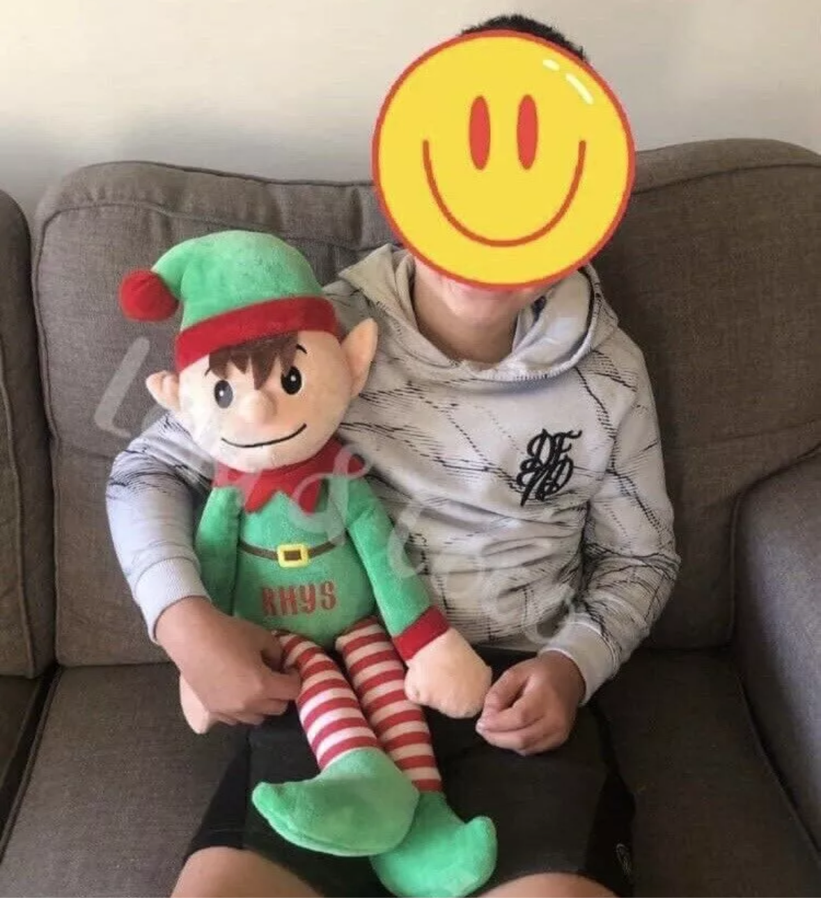 Personalised Christmas elf Teddy Large