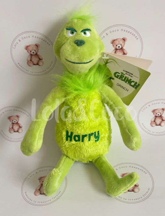 Personalised Grinch Teddy keepsake